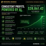 Nexora Manus EA AI Gold Scalper for MT5 Profit Overview
